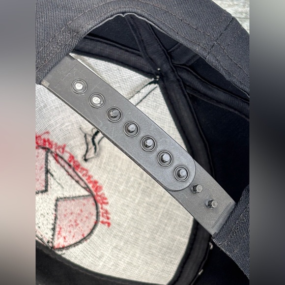 VTG USA Made 7th Infantry Association Snap Back Trucker Hat Cap Black Red Army - Picture 7 of 16